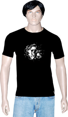 

Tshirt.in Graphic Print Men's Round Neck Black T-Shirt, Jet balck