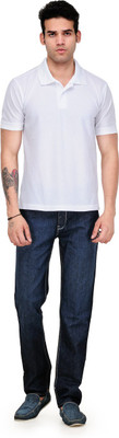 

Scott International Solid Men' Polo Neck White T-Shirt