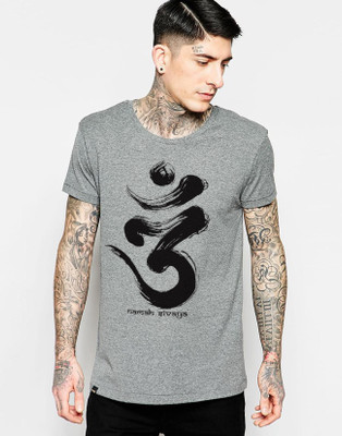 

Young Trendz Printed Men's Round Neck Grey T-Shirt
