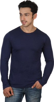 

Rigo Solid Men's Round Neck Blue T-Shirt