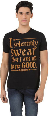 

Harry Potter Printed Men' Round Neck Black T-Shirt