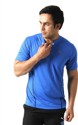 

Puma Printed Men' Henley Blue T-Shirt