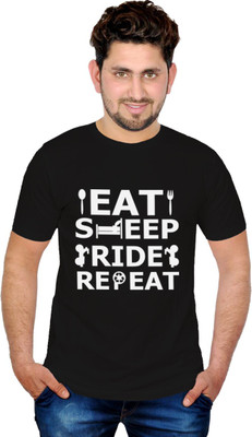 

INKIT Graphic Print Men's Round Neck Black T-Shirt