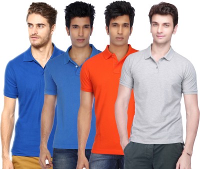 Concepts Solid Men Polo Neck Multicolor T-Shirt