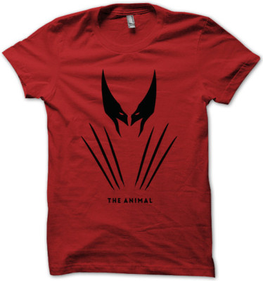 

Rawpockets Graphic Print Men's Round Neck Red T-Shirt