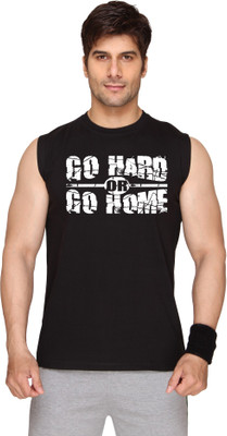 

SayItLoud Printed Men's Round Neck Black T-Shirt