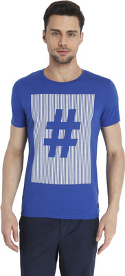 

Jack & Jones Printed Men' Round Neck Blue T-Shirt, Surf the web