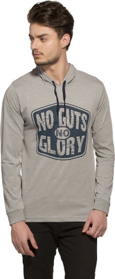 

Alan Jones Printed Men's Hooded Grey T-Shirt