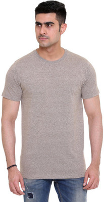 

Colors & Blends Solid Men's Round Neck Brown T-Shirt