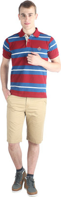 

Proline Striped Men's Polo Neck Purple T-Shirt, Mr/mb/em