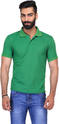 

Ave Solid Men's Polo Neck Light Green T-Shirt
