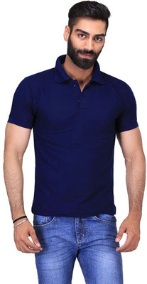 

Ave Solid Men's Polo Neck Dark Blue T-Shirt