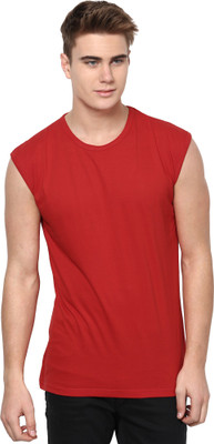 

Izinc Solid Men's Round Neck Red T-Shirt