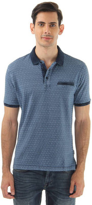 

Monte Carlo Polka Print Men's Polo Neck Black, Blue T-Shirt