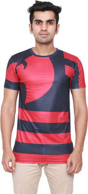 

DDI Printed Men's Round Neck Blue T-Shirt