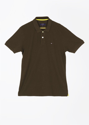 

Arrow Sports Solid Men's Polo Neck Brown T-Shirt, Dk. brown