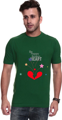 

Trendster Printed Men's Round Neck Green T-Shirt