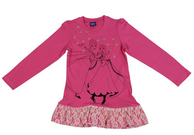 

Disney Girls Printed T Shirt(Pink