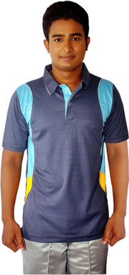 

Dyed Colors Solid Men's Polo Neck Dark Blue, Light Blue T-Shirt, Dyed dark blue