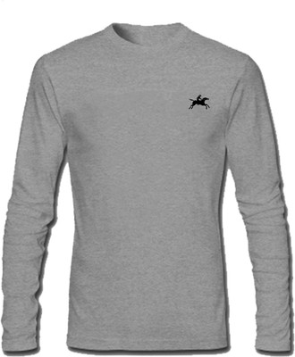 

SayItLoud Solid Men's Round Neck Grey T-Shirt
