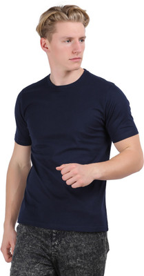 

Checkers Bay Solid Men's Round Neck Dark Blue T-Shirt, Navy