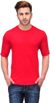 

Koolpals Solid Men Round Neck Red T-Shirt