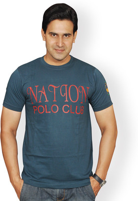 

Nation Polo Club Solid Men's Round Neck Dark Blue T-Shirt
