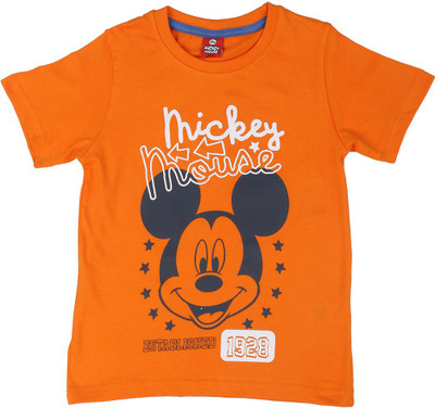 

Disney Boys Printed T Shirt(Orange, Pack of 1