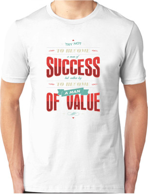 

Foscous Printed Men's Round Neck White T-Shirt