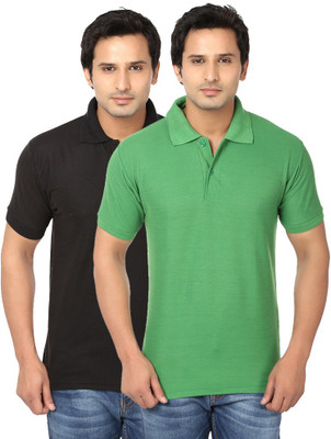 

Ansh Fashion Wear Solid Men's Polo Neck Multicolor T-Shirt(Pack of 2