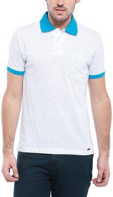 

Parx Printed Men's Polo Neck Blue T-Shirt