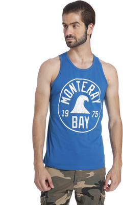 

Jack & Jones Graphic Print Men' Round Neck Blue T-Shirt, Mykonos blue