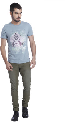

Jack & Jones Printed Men's Round Neck Light Blue T-Shirt, Citadel