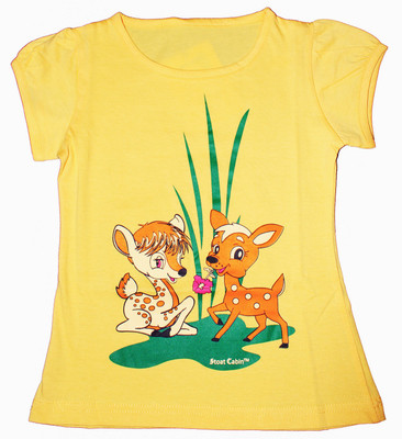 

Stoat Cabin Girls Graphic Print T Shirt(Yellow