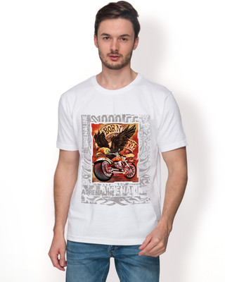 

Nikolas Graphic Print Men's Round Neck White T-Shirt