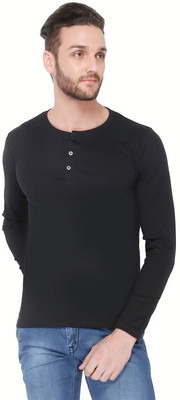 

Dennis Lingo Solid Men's Round Neck Black T-Shirt