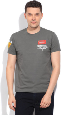 

Flippd Solid Men' Round Neck Grey T-Shirt, Steel grey