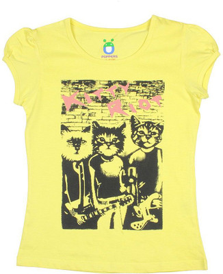 

Poppers by Pantaloons Girls Graphic Print T Shirt(Yellow, Bright yellow