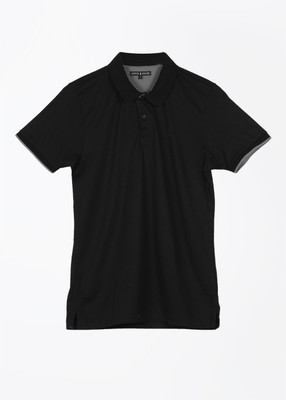 

Arrow New York Solid Men' Polo Neck Black T-Shirt
