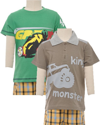 

JusCubs Boys Printed T Shirt(Multicolor, Pack of 2
