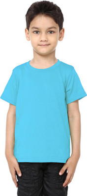 

99Tshirts Boys Solid Cotton T Shirt(Blue, Pack of 1), Light blue