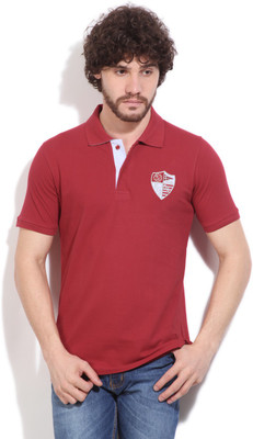 

Fort Collins Solid Men's Polo Neck Red T-Shirt, Mehroon