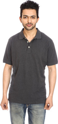 

Avantaa Tees Solid Men's Polo Neck Grey T-Shirt, D grey