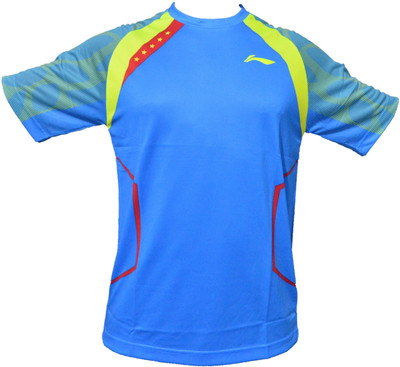 

Li-Ning Embellished Men' Round Neck Blue T-Shirt