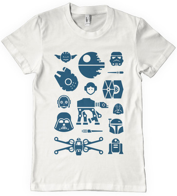 Rawpockets Graphic Print Men's Round Neck White T-Shirt