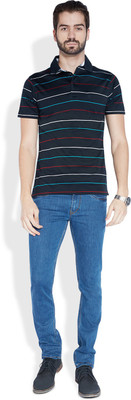 

Raymond Solid Men's Polo Neck Black T-Shirt