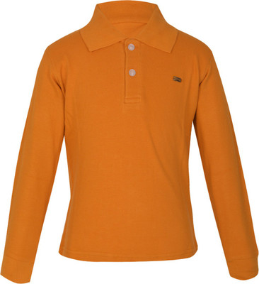 Gkidz Boys Solid Cotton T Shirt(Yellow, Pack of 1) Flipkart