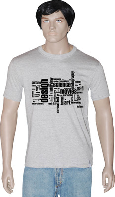 

Tshirt.in Graphic Print Men's Round Neck Grey T-Shirt, Grey melange