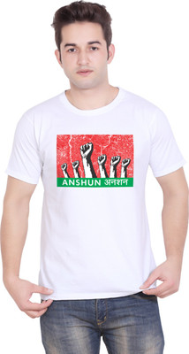 

Tantra Graphic Print Men's Round Neck White T-Shirt