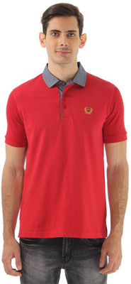 

Monte Carlo Striped Men's Polo Neck Red T-Shirt